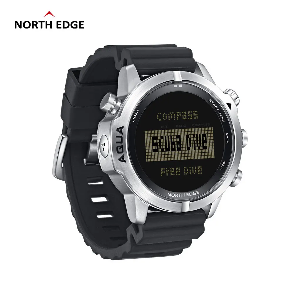Часы NORTH EDGE мужские профессиональные цифровые для дайвинга с барометром и