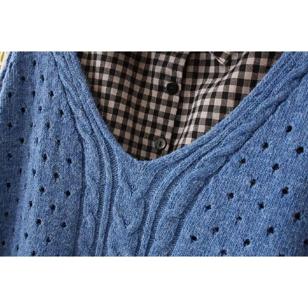 Женские свитера размера плюс 2XL-4XL, имитация двух частей, Зимний пуловер с длинными рукавами, верхняя одежда