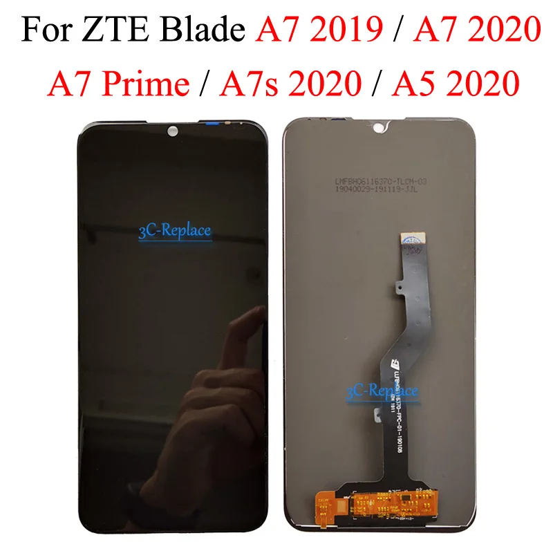 Для ZTE лезвие A7 2019 / 2020 A7s Prime A5 ЖК-дисплей Дисплей с кодирующий преобразователь
