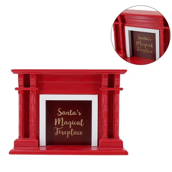 

Miniature 1:12 Dollhouse Fireplace Furniture Wooden Fireplace Doll House Decoration Kids Children Pretend Play House Toy