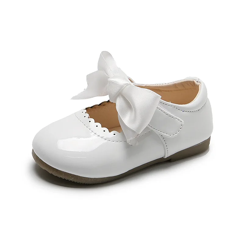 Baby Girls Shoes Infant Toddler Bow Patent Leather Princess Shoes Solid Color Kids Dancing Party Wedding Spring Autumn Summer slippers for boy Children's Shoes