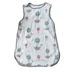 Sac de couchage pour bébé sans manches, gilet à quatre couches en gaze de coton de bambou, sac de couchage portable pour nouveau né et tout petit 