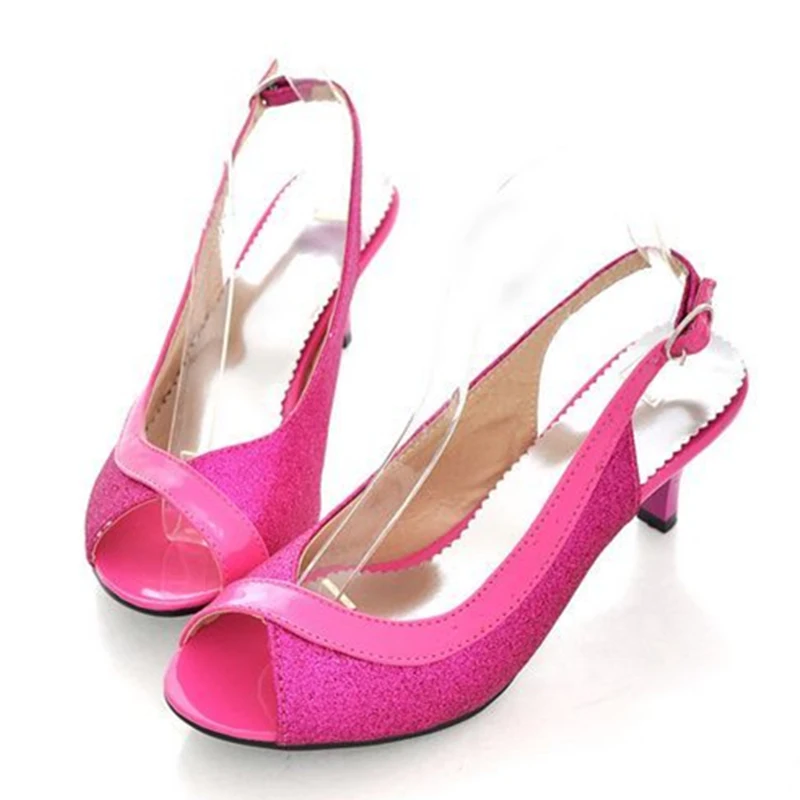 Women Sandals Summer Women Sandals Fashion Casual Med Heels Flip Flops Open Toe Large Size 45 Shoes