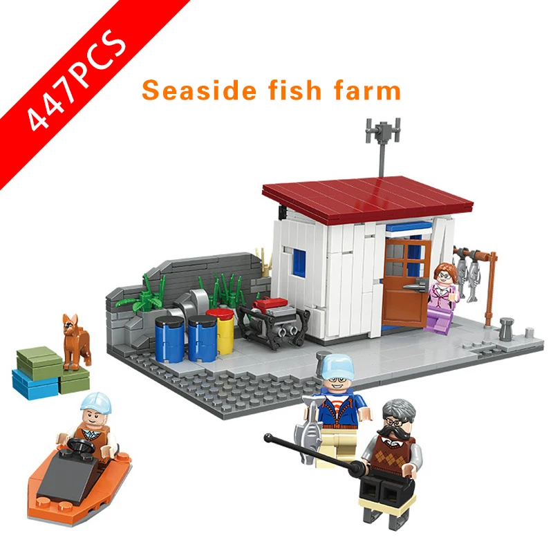 

2020 Legoingl DIY Series Toys Seaside Fish Farm Compatible Legoingl DIY 20543 Buildin Blocks Toys for Children Birthday Gift
