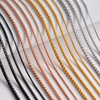 1 pièce collier de perles en acier inoxydable chaîne Figaro chaîne collier pour pendentif hommes femmes collier bijoux accessoires 1