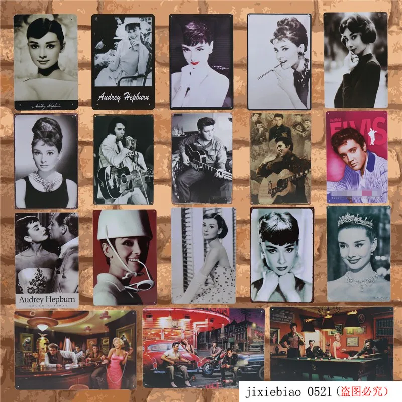 Жестяные таблички для домашнего декора в стиле знаменитостей стикеров