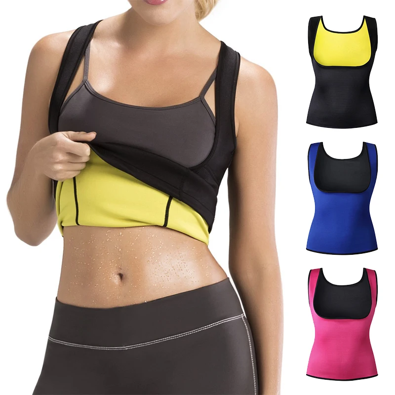 

Sports Fitness Cami Vest Hot Vests Clothes Shirt Neoprene Tops Training Exercise S-6XL Sweat Slimming Women Shapers Sleeveless