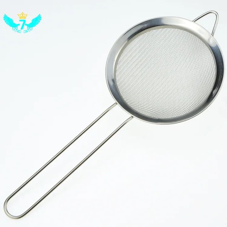 

Kitchen Pastry Tools Stainless Steel Wire Flour Handheld Screen Mesh Strainer TOB