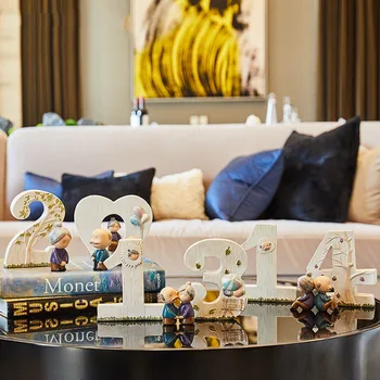 

10PCS SIMPLE CREATIVE RESIN LOVE SCULPTURES DIGITAL ORNAMENTS WEDDING GIFTS CRAFTS HOME LIVINGROOM DESKTOP FIGURINES DECORATION