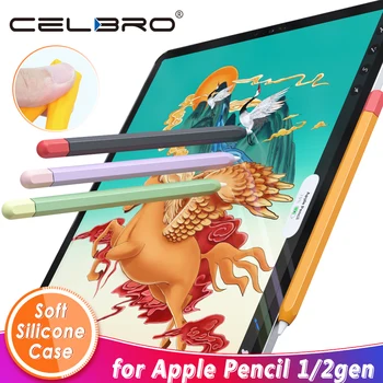

For Apple Pencil 2 1st 2nd Case Pencil case Tablet Touch Stylus Pen Protective Cover Pouch Portable Soft Silicone Case