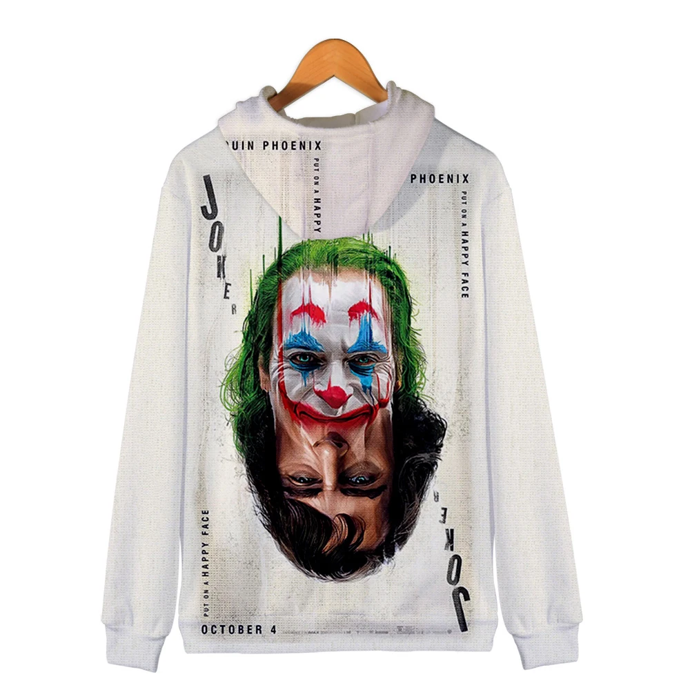 Джокер из фильма Joker Joaquin Phoenix Arthur Fleck 3d принт молния толстовка с капюшоном Мужская/женская повседневная одежда на молнии