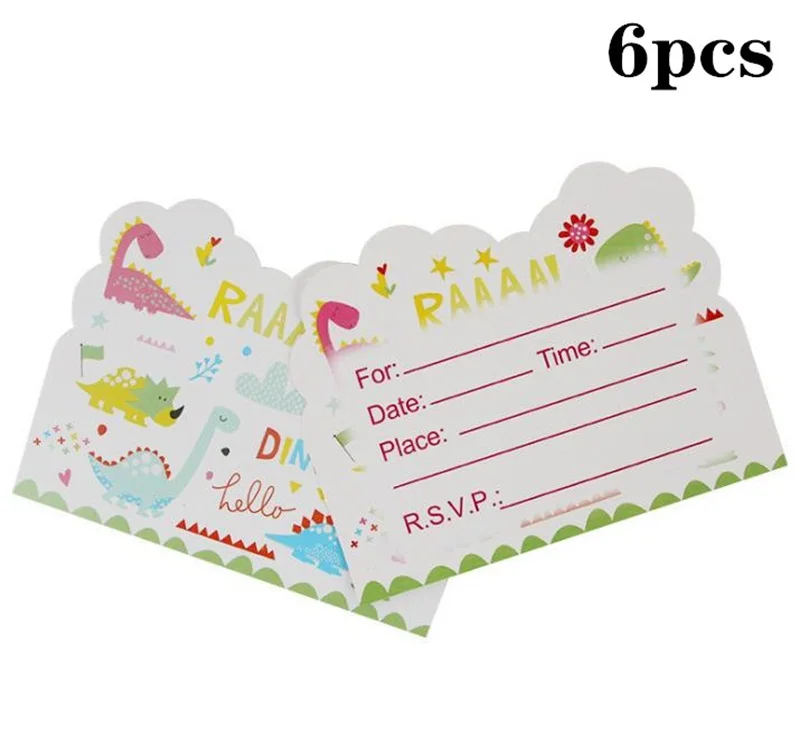 Мотив динозавра праздничный набор столовой посуды Одноразовая бумажная тарелка скатерть торт Топпер с первого дня рождения товары для мальчиков