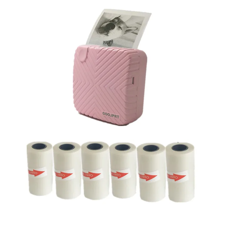

GOOJPRT Striped Pocket Photo Printer Mobile Bluetooth Portable Inkless Wireless Notes Ticket Printers Imprimante Photo a Rayures