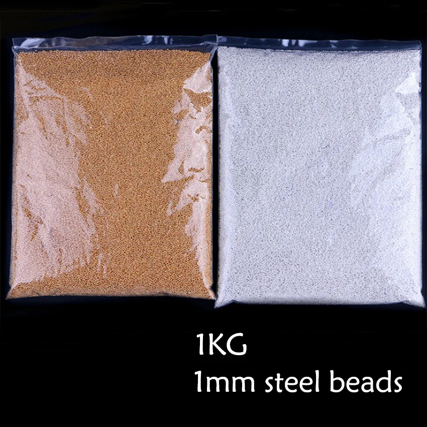 Günstig 1KG 1mm Metall Gold Silber Stahl Ball Nail art Caviar Perlen Nagel Spitze Dekoration DIY Telefon Decor Zubehör