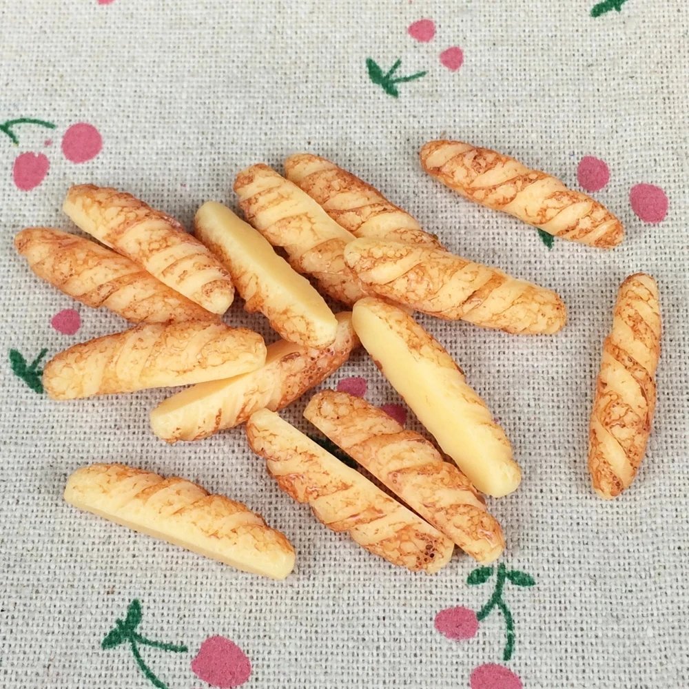 Кабошон из смолы с плоским основанием кавайный миниатюрный мультяшный хлеб