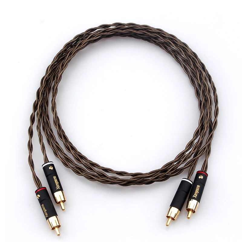 

Xangsane fever Hi-Fi silver-plated male-to-male 2RCA to 2RCA audio connection signal cable double lotus audio cable