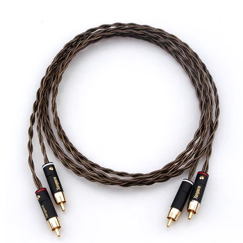 

Xangsane fever Hi-Fi silver-plated male-to-male 2RCA to 2RCA audio connection signal cable double lotus audio cable
