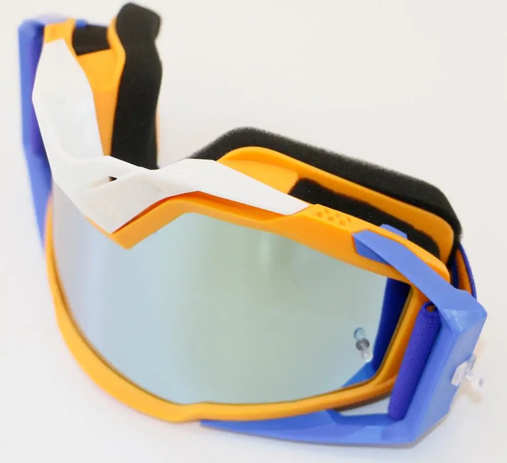 Просмотренных мотоциклетных езды Беговые лыжные очки 100 зеркальные гоночные рыцарские очки на открытом воздухе - Цвет: 9-nose