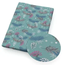 НОВАЯ РОЖДЕСТВЕНСКАЯ полиэфирная хлопковая ткань 50*140 см(отсоединенные) Лоскутные материалы для шитья одежды, изготовление одежды, сделай сам наволочка, c8176