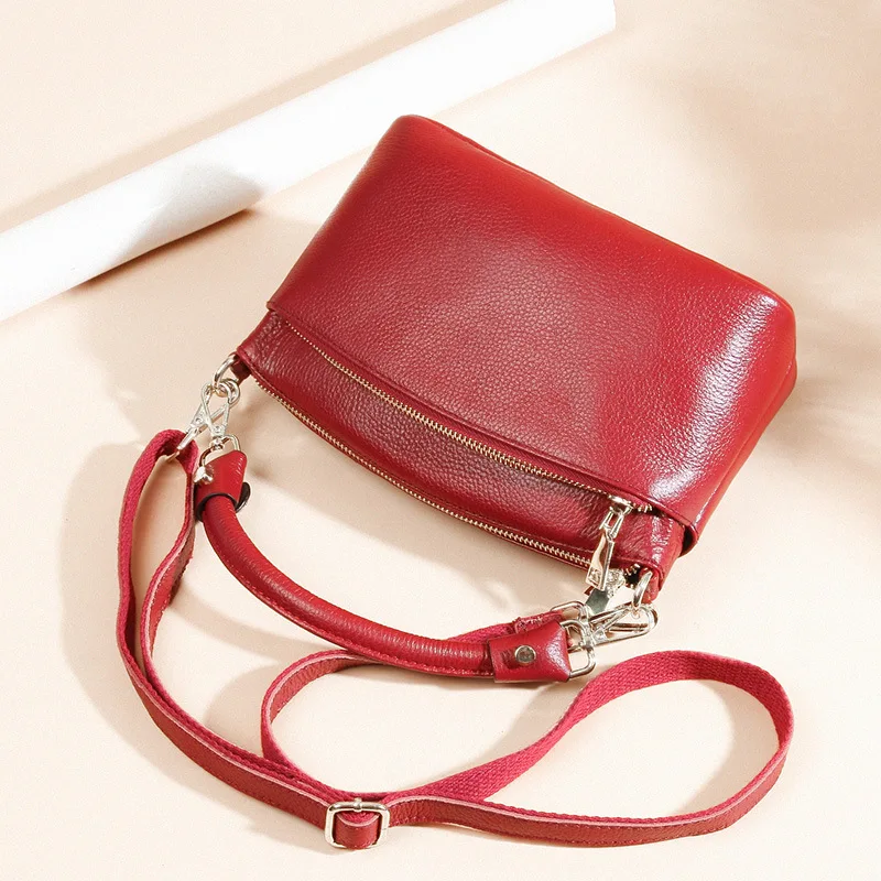

Foreign Trade 2019 New Style WOMEN'S Leather Bags Bag Women's Cowhide Leather Single-shoulder Bag Shoulder Fashion Middle-aged W