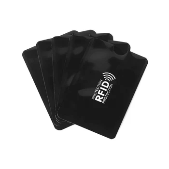 

10Pc Christmas Safety Anti Rfid Colors Metal Credit Card Blocking Reader Lock Card Holder Id Bank Card Case ProtectionAluminium