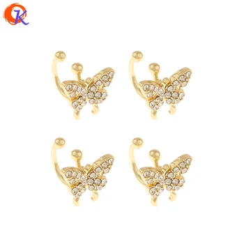 

Cordial Design 50Pcs 11*12MM Jewelry Accessories/Rhinestone Earring Hooks/Butterfly Shape/Hand Made/Earring Findings/DIY Making