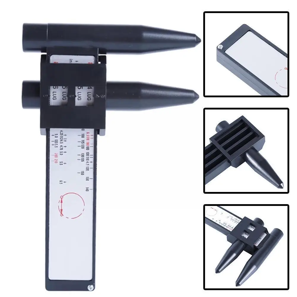 Wheel Rim Bolt Pattern Sliding PCD Measuring Tool Gauge 4 Ruler Lugs 6