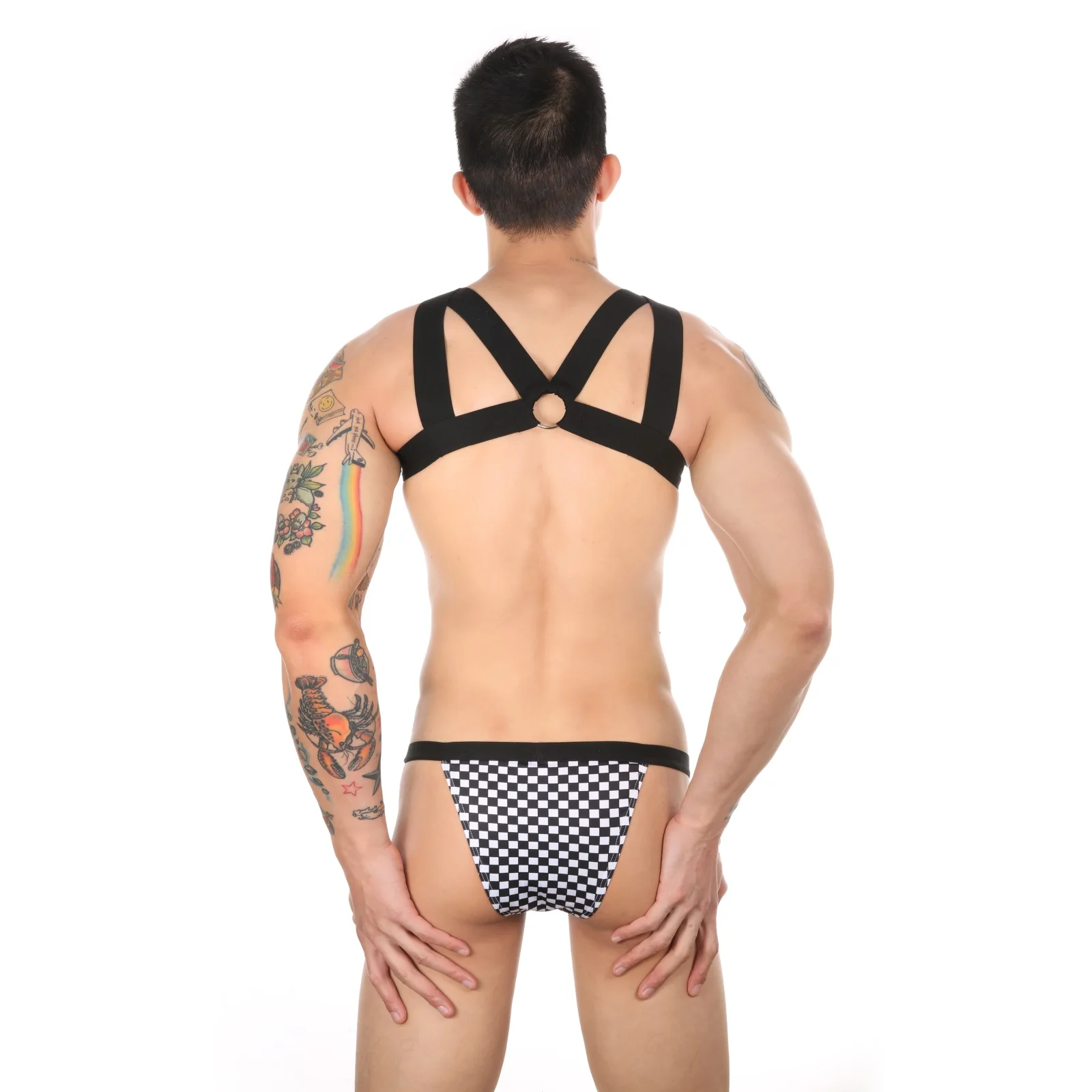 CLEVER-MENMODE Men Harness Bondage Clubwear Costume Sexy Underwear Set Shoulder Body Chest Muscle Belt Straps Arnes Hombre Lingerie -Zentai shop online Hcf376c465f3e443eb0b916c2e78ac150f.jpg