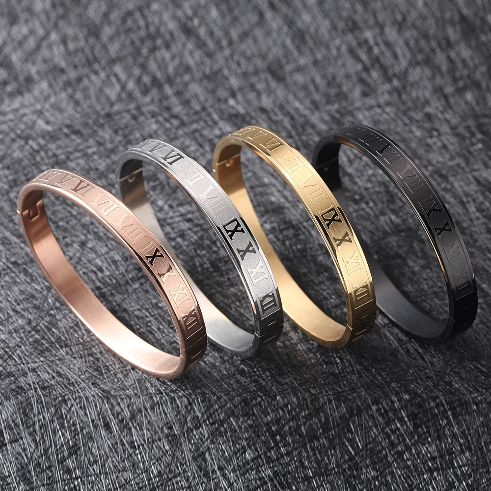 Mcllroy Fashion Adjusted Opening Cuff Bracelet Men Male Gold/Silver Stainless Steel Titanium Bracelets &amp Bangles Charm Jewelry |