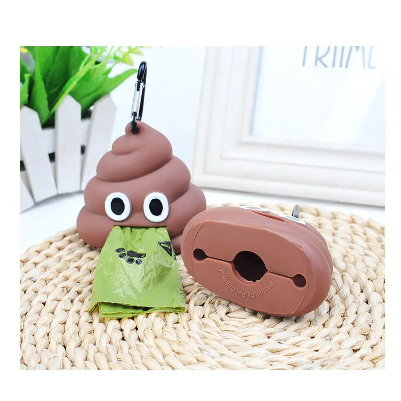 Waste Bag Dispenser For Dog Waste Green Soft Silicone Pet Poop Bag