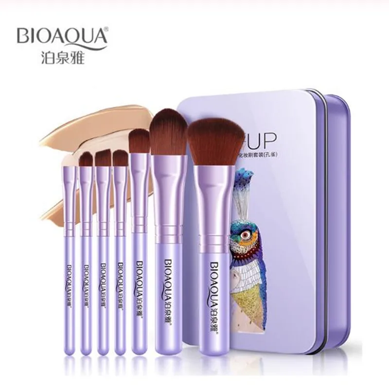 

Makeup Brushes Eyelash Brushes Make up Brush Set 7 pc for Eyebrows Foundation Shadows Powder Blush Lip Eye Mascara Wands