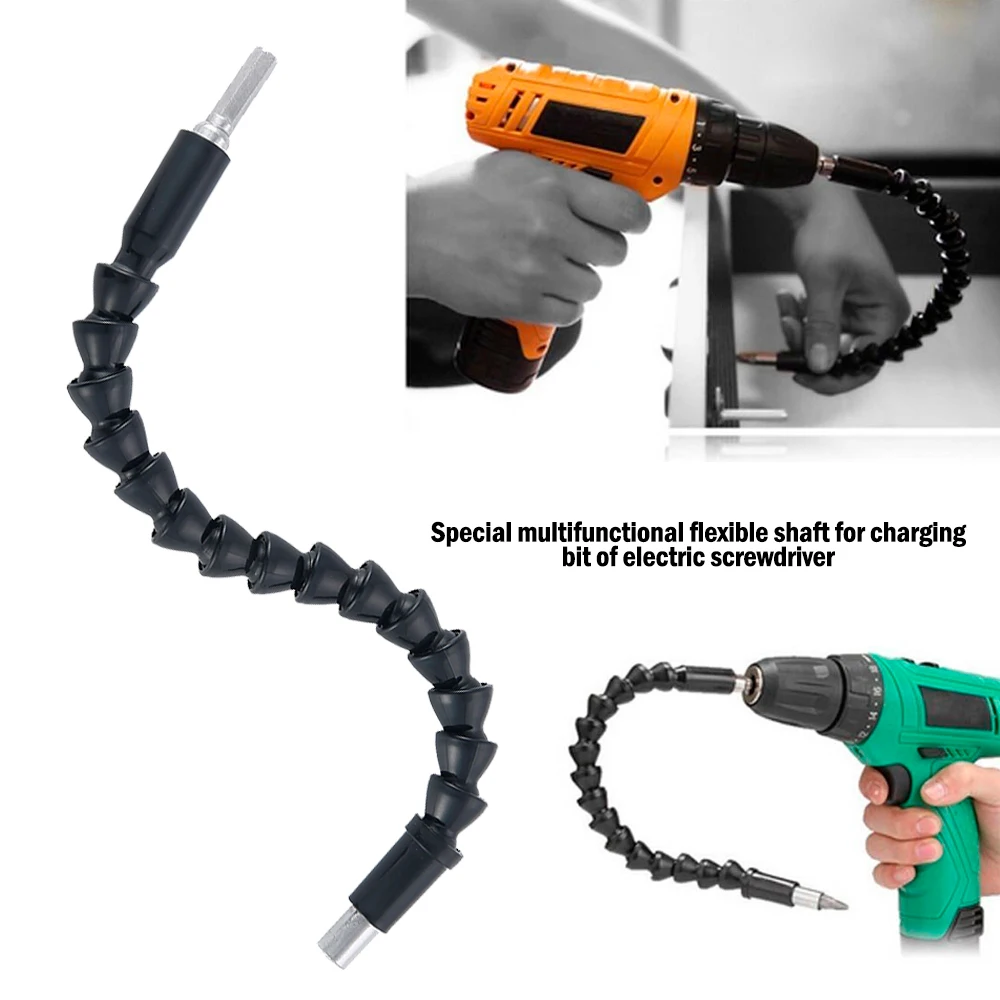

1pcs 295MM Plastic Metal Soft Universal Flexible Shaft Electric Screwdriver Batch Of Head Hex Shank Extension Drill Bit Holder