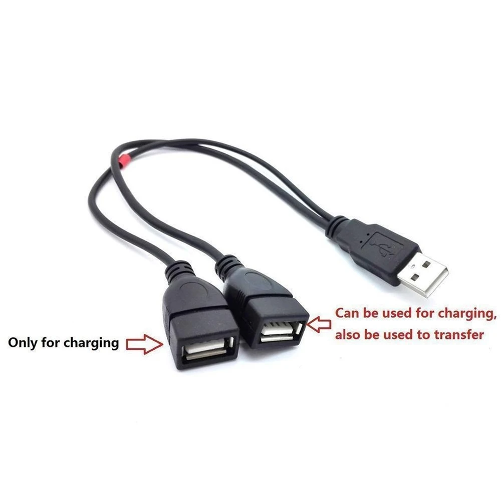 1 шт. 30 см USB 2 0 A папа двойной женский Джек Y сплиттер концентратор шнур питания