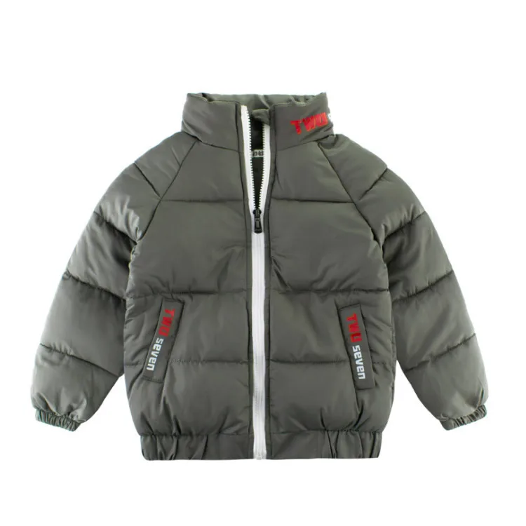 Детская верхняя одежда, пальто, зимние куртки для маленьких мальчиков, пальто, теплые парки для маленьких мальчиков, плотная детская одежда - Цвет: Армейский зеленый