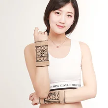 Всесезонные спортивные Напульсники впитывающие Пот спортивные Напульсники из спандекса теплые нейлоновые жаккардовые спортивные Напульсники