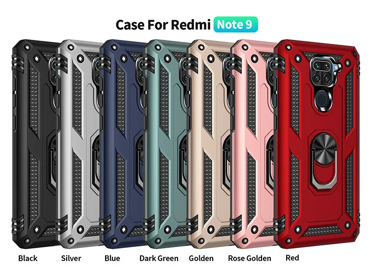 Shockproof for Xiaomi Redmi Note 9 Case Military Armor Drop Protective Ring Holder Magnet Phone Case Redmi Note 9 Pro Redmi 9 Hcf37a7cd56a64a27a5d910a60345a63bS