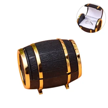 

Portable Holder Gift Ring Box Proposal Storage Earrings Case Wedding Fashion Engagement Velvet Beer Bucket Jewelry Display