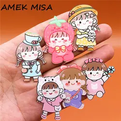 Jibz – boucle en PVC pour petites filles, 10 pièces par Lot, accessoires de chaussures à breloques en forme de dessin animé, cadeaux pour enfants 