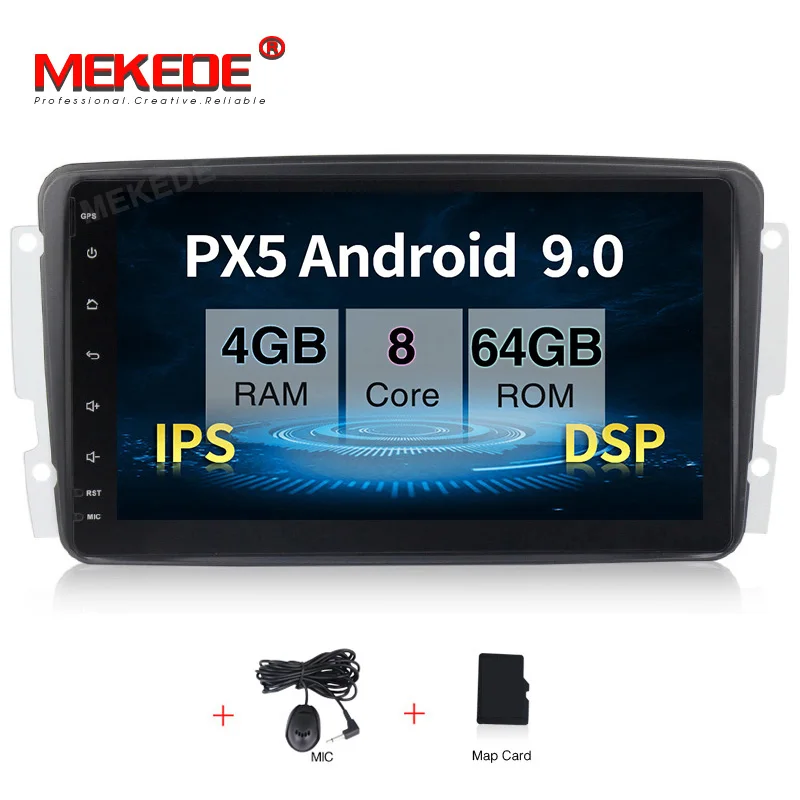 PX30 DSP " Android 9,0 автомобильный dvd-плеер для Mercedes Benz W209 W203 W463 Viano W639 Vito Wifi 4G gps Bluetooth Радио стерео аудио - Цвет: 64G CAR DVD