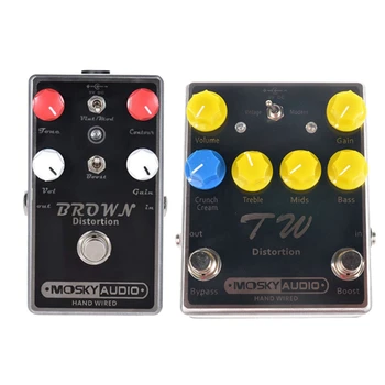 

MOSKY BROWN Distortion Guitar Effect Pedal Full Metal Shell True Bypass & Mosky TW Distortion Guitar Effect Pedal
