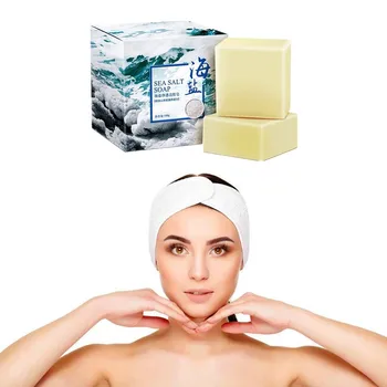 

Bath care sea salt hand cleaning soap acne dispelling soap acne preventing soap whitening and moisturizing sheep milk soap
