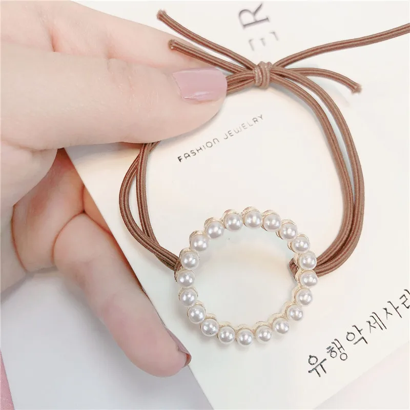 Аксессуары для волос жемчужное оголовье для девочек elastque cheveux fille Детские аксессуары модная резинка для волос Тиара infantil diadema bebe