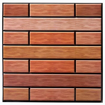 

3D Tile Stickers Kitchen Oil-proof Waterproof Decoration Wood Grain Wall Sticker For Background Wall, Balcony Decoration