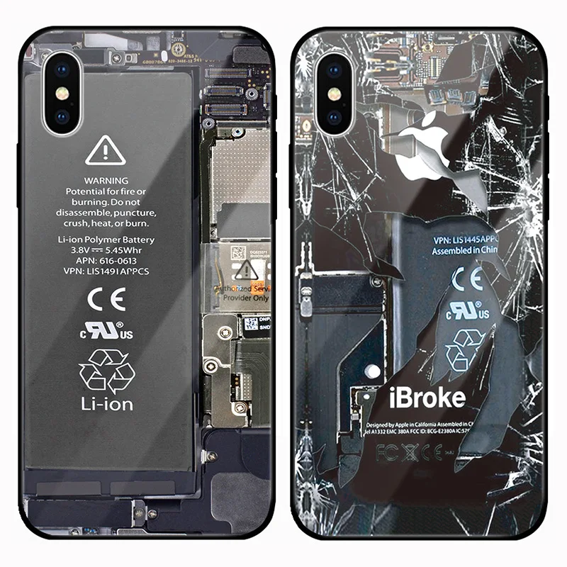 Для iPhone XS Max XR X 8 7 6 6s Plus Классическая аудиолента из закаленного стекла жесткая модная Защитная чехол для iPhone 7