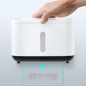 

Wall Mount Paper Holder for Toilet Shelf Box Waterproof Toilet Paper Tray Roll Bathroom Accessories Storage Box Organizer