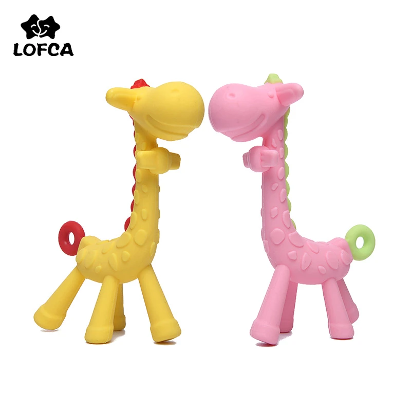 silicone giraffe teether