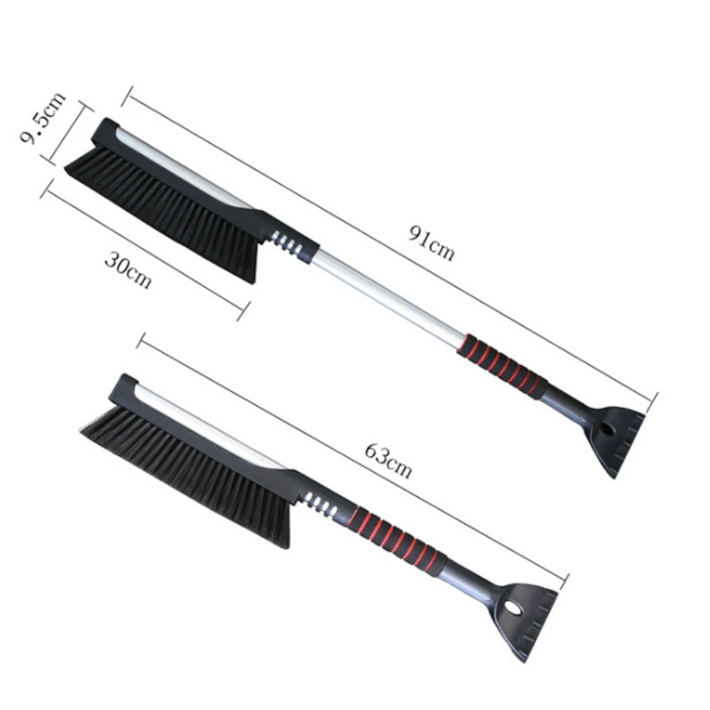 Многофункциональная щетка для снега из алюминиевого сплава, лопата для льда, телескопический инструмент для размораживания, инструмент для удаления снега на лобовое стекло автомобиля