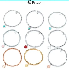 925 пробы, серебро, подвеска, бирка, настоящее очарование, сердце, браслет из бисера, оригинальные женские ювелирные изделия, индивидуальный подарок