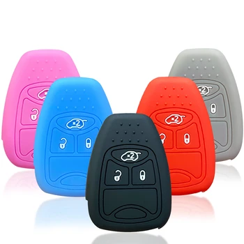 

For Dodge Caliber Silicone Car Key Cover Case Holder For Jeep Grand Cherokee KK Compass Liberty KJ For Chrysler 300c Key Holder