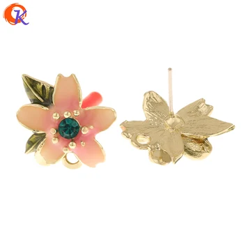 

Cordial Design 50Pcs 15*15MM Jewelry Accessories/Earrings Stud/Flower Shape/Paint Effect/DIY Making/Hand Made/Earring Findings